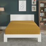 Polycotton Fitted Sheet Extra Deep 40cm Skirt Easy Care - Double - Mustard