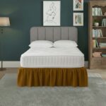 Base Valance Polycotton Sheet for Divan Beds Easy Care Bed Base Cover - King - Mustard