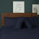 V Shape Pillowcase for Support Maternity Pillows Polycotton Easy Care - Navy