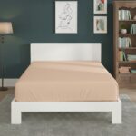 Polycotton Fitted Sheet Extra Deep 40cm Skirt Easy Care - Double - Peach