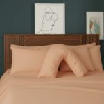 V Shape Pillowcase for Support Maternity Pillows Polycotton Easy Care - Peach
