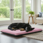 Fleece Large Pet Bed Soft Warm Washable Dog and Cat Bed for Cozy Comfort - Pink