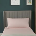 Bolster Support Pillow Pillowcase Plain Dyed Pillow Linen Easy Care - Double 4FT6inch - Pink
