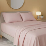 Flannelette Flat Sheet Soft Brushed Cotton Bedding for Warmth Comfort - Super King - Pink
