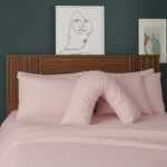 V Shape Pillowcase for Support Maternity Pillows Polycotton Easy Care - Pink