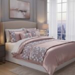 Embroidery Duvet Cover Set Luxury Bedding with Matching Pillowcases - Single - Pink
