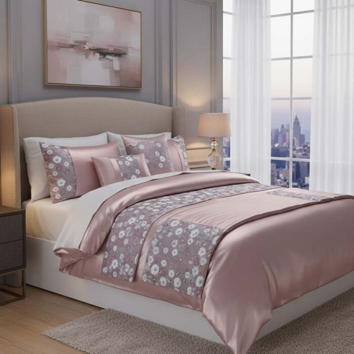 Embroidery Duvet Cover Set Luxury Bedding with Matching Pillowcases