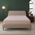Flannelette Fitted Sheet Extra Deep 40cm Skirt Soft Brushed Cotton - Double - Pink
