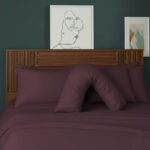 V Shape Pillowcase for Support Maternity Pillows Polycotton Easy Care - Plum