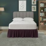 Base Valance Polycotton Sheet for Divan Beds Easy Care Bed Base Cover - King - Plum