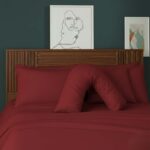 V Shape Pillowcase for Support Maternity Pillows Polycotton Easy Care - Red