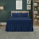 Fitted Valance Bed Sheet Polycotton Mattress Cover And Frill Easy Care - King - Royal Blue