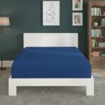 Polycotton Fitted Sheet Extra Deep 40cm Skirt Easy Care - Small Double - Royal Blue