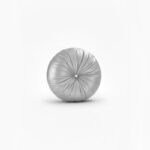 Round Diamante Cushion Sparkly Crystal Embellished Glam Filled Cushion - Silver