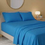Flannelette Flat Sheet Soft Brushed Cotton Bedding for Warmth Comfort - Super King - Teal