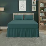 Fitted Valance Bed Sheet Polycotton Mattress Cover And Frill Easy Care - King - Teal