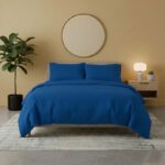 Flannelette Cotton Duvet Cover Set Soft Brushed Warm Bedding Set - Super King - Teal
