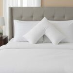 Microfibre Soft Touch V Shape Satin Stripe Pillowcase - White