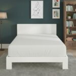 Polycotton Fitted Sheet Extra Deep 40cm Skirt Easy Care - Double - White