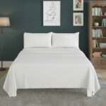 Easy Care Flat Bed Sheet Polycotton Durable Low Maintenance Bedding - Single - White