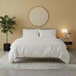 Flannelette Cotton Duvet Cover Set Soft Brushed Warm Bedding Set - Super King - White