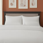 Microfibre Soft Touch Satin Stripe Housewife Pillowcase Pair - White