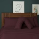 V Shape Pillowcase for Support Maternity Pillows Polycotton Easy Care - Wine