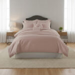 Luxury Embroidered Duvet Cover Set Bedding with Matching Accessories - Single - Coral