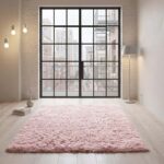 Shaggy Fluffy Rug Ultra Soft Plush Modern Floor Rug Non Slip Reverse - 160 x 230cm - Blush Pink