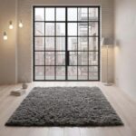 Shaggy Fluffy Rug Ultra Soft Plush Modern Floor Rug Non Slip Reverse - 120 x 170cm - Charcoal