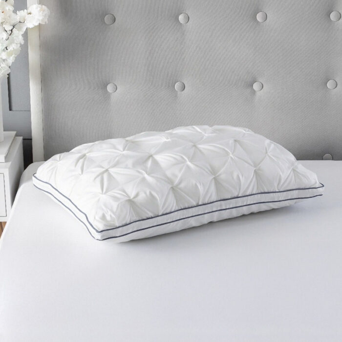 Luxury White Tufted Pintuck Pleat Pillow Soft Hypoallergenic Pillow
