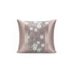 Floral Sequin Cushion Cover Luxury Decorative Throw Cushion - Pink