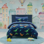 Dinosaur Kids Teddy Duvet Cover Set Ultra Soft Bedding with Pillowcase - Double