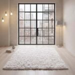 Shaggy Fluffy Rug Ultra Soft Plush Modern Floor Rug Non Slip Reverse - 120 x 170cm - White